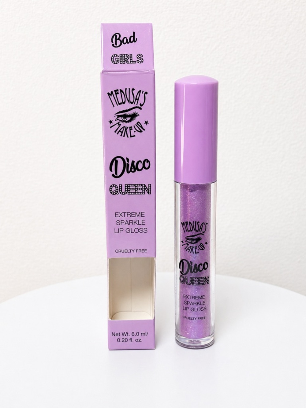 Disco Queen Extreme Sparkle Lip Gloss — Lavender Shine